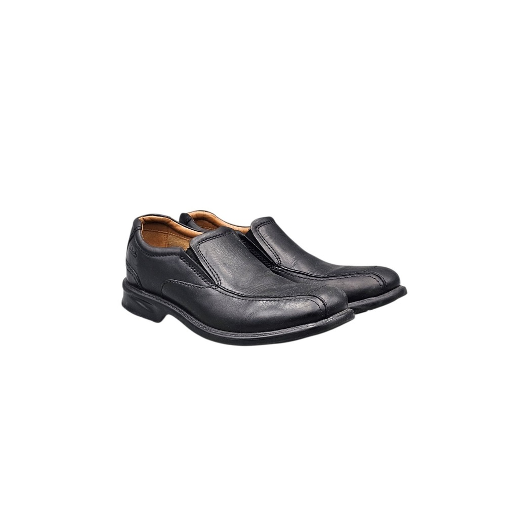 Clarks Mens Cotrell Step Black Leather Casual Comfort Loafers Shoes Size 7 M